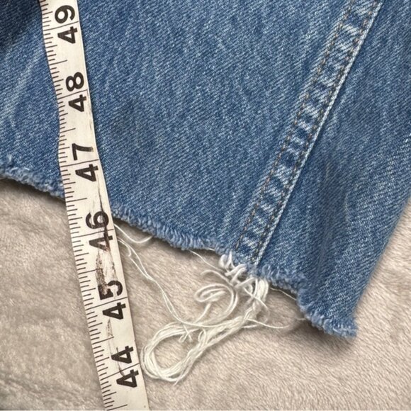 Anine Bing Roy 100% Organic Cotton Raw Hem Button Fly Denim Blue Jeans Size 26 - Picture 4 of 16